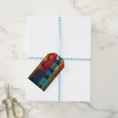 Abstracte dans van water en olie cadeaulabel (Met Touw)