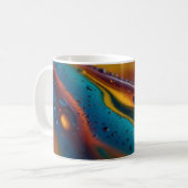 Abstracte dans van water en olie koffiemok (Voorkant links)