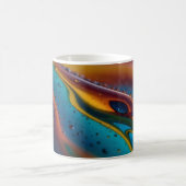 Abstracte dans van water en olie koffiemok (Center)