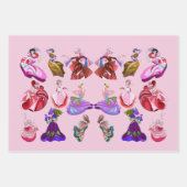 Abstracte dansdames dansen muziek Collage art Inpakpapier Vel (Voorkant 3)