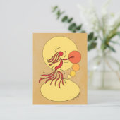 Abstracte danser briefkaart (Staand voorkant)