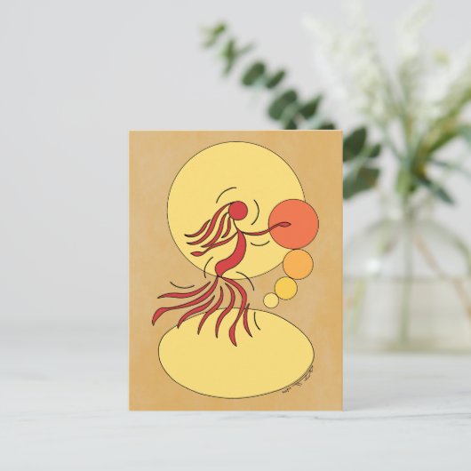 Abstracte danser briefkaart (Staand voorkant)