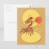 Abstracte danser briefkaart (Voorkant / Achterkant)