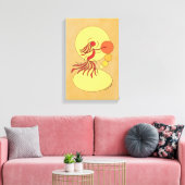 Abstracte danser canvas afdruk (Insitu (Woonkamer))