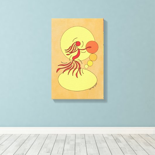 Abstracte danser canvas afdruk (Insitu (Houten vloer))