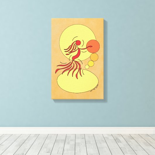 Abstracte danser canvas afdruk (Insitu (Houten vloer))