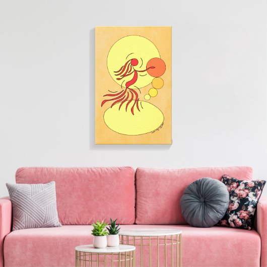 Abstracte danser canvas afdruk (Insitu (Woonkamer))