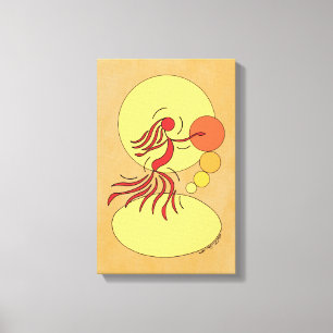 Abstracte danser canvas afdruk