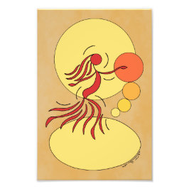 Abstracte danser foto afdruk