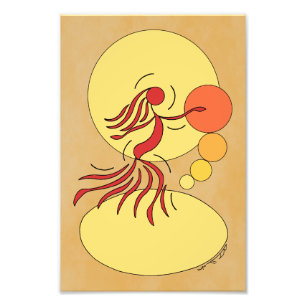 Abstracte danser foto afdruk