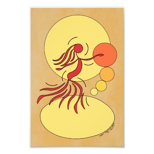 Abstracte danser foto afdruk (Voorkant)