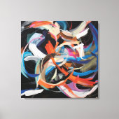 Abstracte danser in dynamische beweging canvas afdruk (Voorkant)