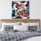 Abstracte danser in dynamische beweging canvas afdruk (Insitu (Slaapkamer))
