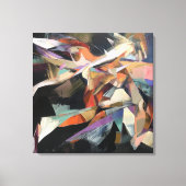 Abstracte danser in dynamische beweging canvas afdruk (Voorkant)