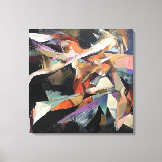 Abstracte danser in dynamische beweging canvas afdruk (Voorkant)