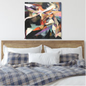 Abstracte danser in dynamische beweging canvas afdruk (Insitu (Slaapkamer))