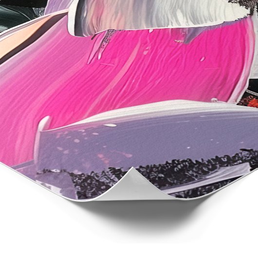 Abstracte danser in dynamische beweging poster (Hoek)