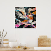 Abstracte danser in dynamische beweging poster (Keuken)