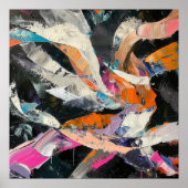 Abstracte danser in dynamische beweging poster (Voorkant)