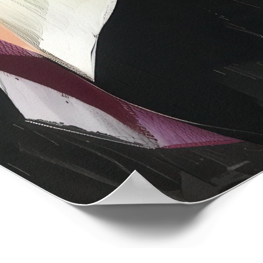 Abstracte danser in dynamische beweging poster (Hoek)