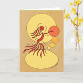 Abstracte danser kaart (Gele Bloem)