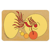 Abstracte danser magneet (Horizontaal)