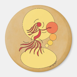 Abstracte danser magneet