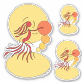 Abstracte danser sticker (Voorkant)