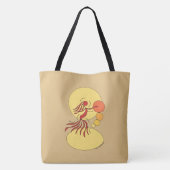 Abstracte danser tote bag (Achterkant)