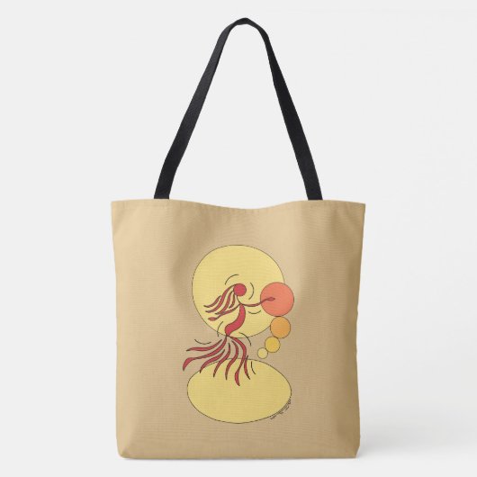 Abstracte danser tote bag (Achterkant)