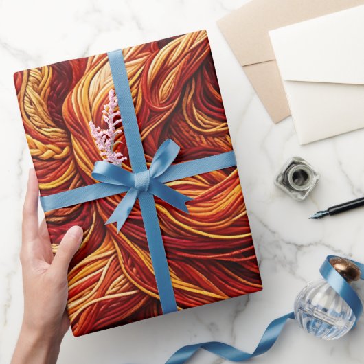 Abstracte danser Vuurrode draad inpakpapier (Geschenken)