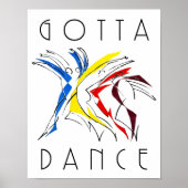 Abstracte dansers dansen - Dans Lover-kunstwerk Poster (Voorkant)