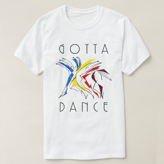 Abstracte dansers dansen - Dans Lover-kunstwerk T-shirt (Design voorkant)