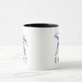 Abstracte dansers dansen - Kunstwerk voor danslief Mok (Midden)
