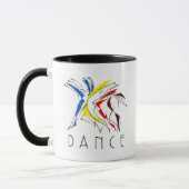 Abstracte dansers dansen - Kunstwerk voor danslief Mok (Links)