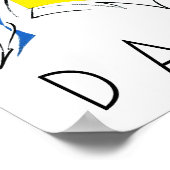 Abstracte dansers dansen - Kunstwerk voor danslief Poster (Hoek)