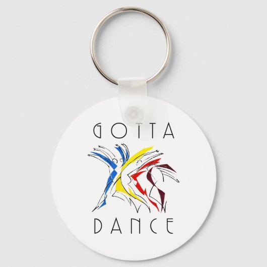 Abstracte dansers dansen - Kunstwerk voor danslief Sleutelhanger (Voorkant)