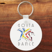 Abstracte dansers dansen - Kunstwerk voor danslief Sleutelhanger (Voorkant)