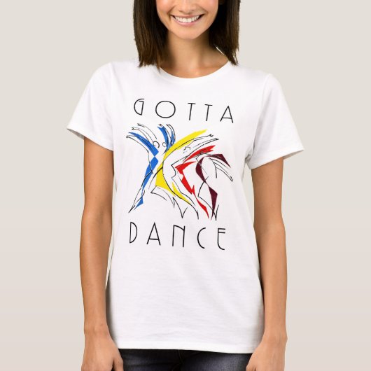Abstracte dansers dansen - Kunstwerk voor danslief T-shirt (Voorkant)