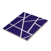 Abstracte Dark Blue White Minimalism Tegeltje (Zijkant)