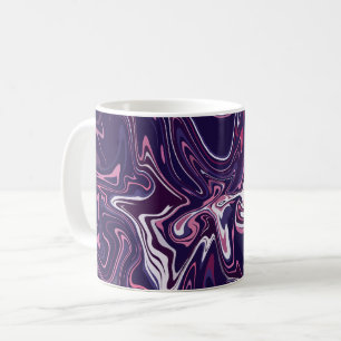 Abstracte Dark Swirls met Paarse en roze Koffiemok