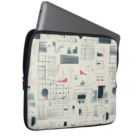 Abstracte Datavisualisatie Laptophoes Laptop Sleeve (Voorkant Rechts)