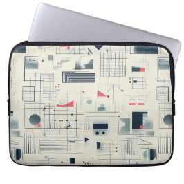 Abstracte Datavisualisatie Laptophoes Laptop Sleeve