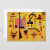 Abstracte decisieve roze geometrische vormen van K Feestdagenkaart (Voorkant / Achterkant)