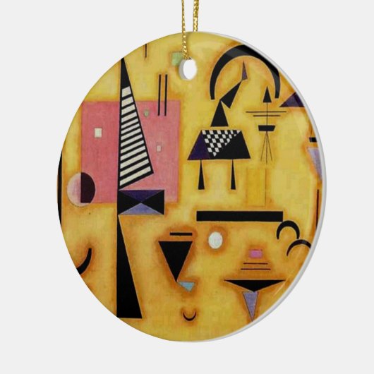 Abstracte decisieve roze geometrische vormen van K Keramisch Ornament (Links)