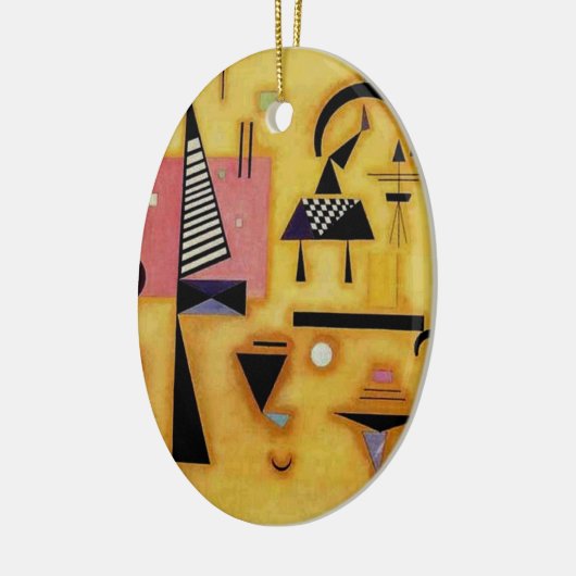 Abstracte decisieve roze geometrische vormen van K Keramisch Ornament (Links)