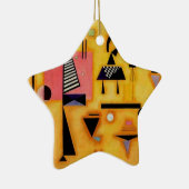 Abstracte decisieve roze geometrische vormen van K Keramisch Ornament (Rechts)