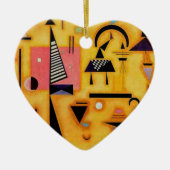 Abstracte decisieve roze geometrische vormen van K Keramisch Ornament (Voorkant)