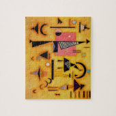 Abstracte decisieve roze geometrische vormen van K Legpuzzel (Verticaal)