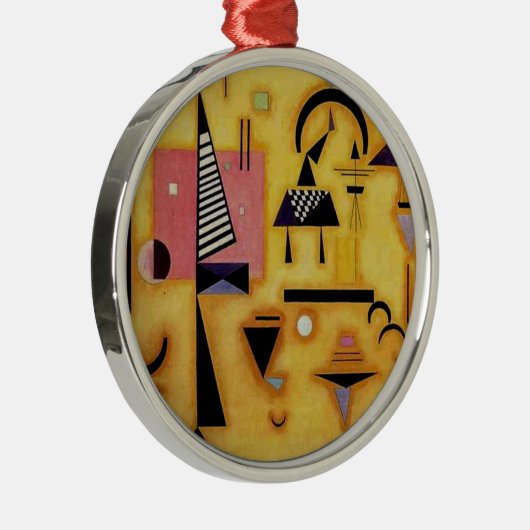 Abstracte decisieve roze geometrische vormen van K Metalen Ornament (Rechts)